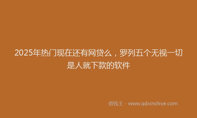 2025年热门现在还有网贷么，罗列五个无视一切是人就下款的软件