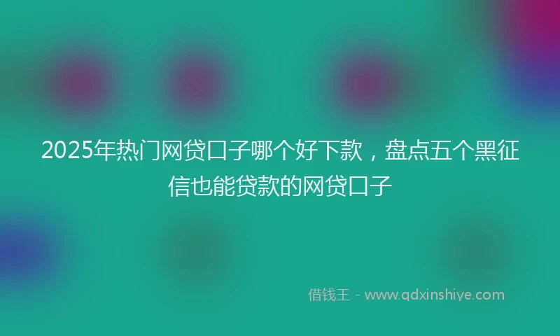 2025年热门网贷口子哪个好下款，盘点五个黑征信也能贷款的网贷口子