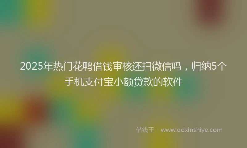2025年热门花鸭借钱审核还扫微信吗，归纳5个手机支付宝小额贷款的软件