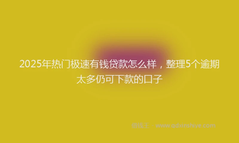 2025年热门极速有钱贷款怎么样，整理5个逾期太多仍可下款的口子