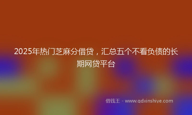 2025年热门芝麻分借贷，汇总五个不看负债的长期网贷平台