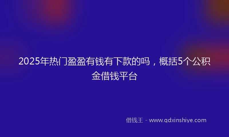 2025年热门盈盈有钱有下款的吗，概括5个公积金借钱平台