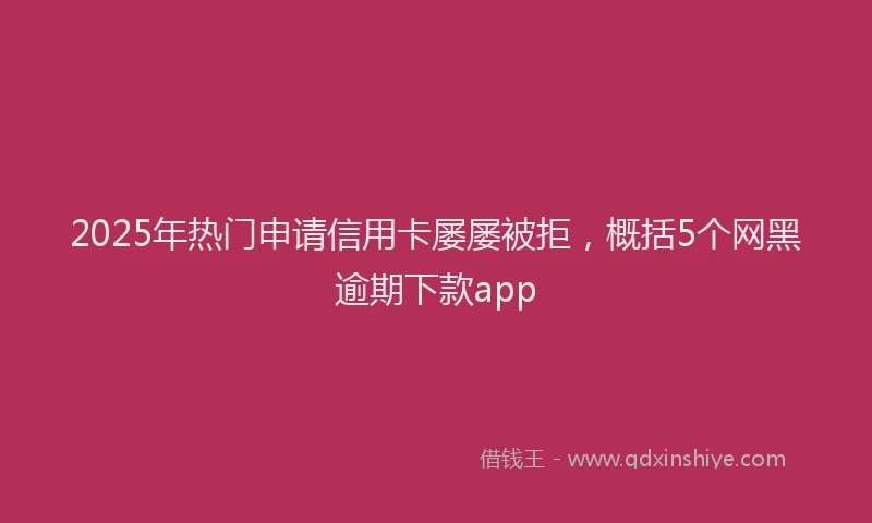 2025年热门申请信用卡屡屡被拒，概括5个网黑逾期下款app