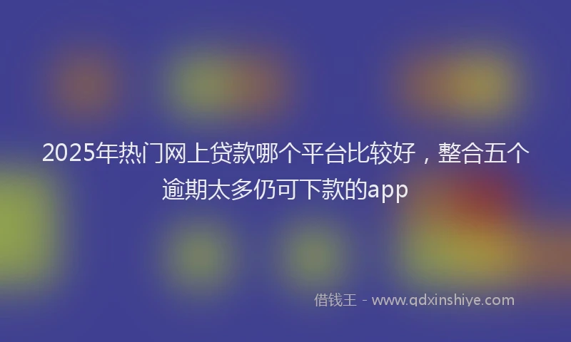 2025年热门网上贷款哪个平台比较好，整合五个逾期太多仍可下款的app
