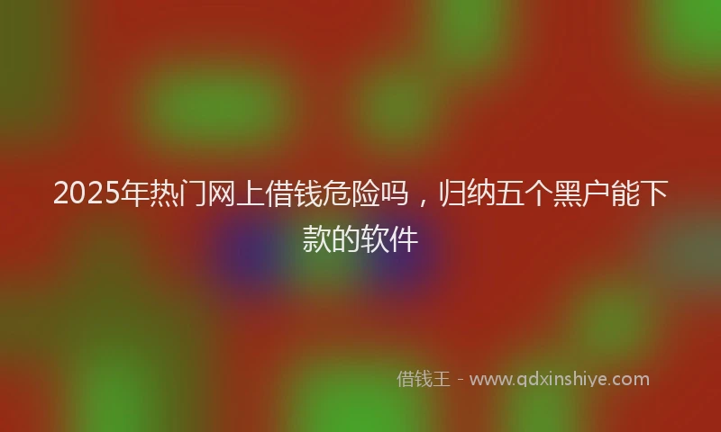 2025年热门网上借钱危险吗，归纳五个黑户能下款的软件