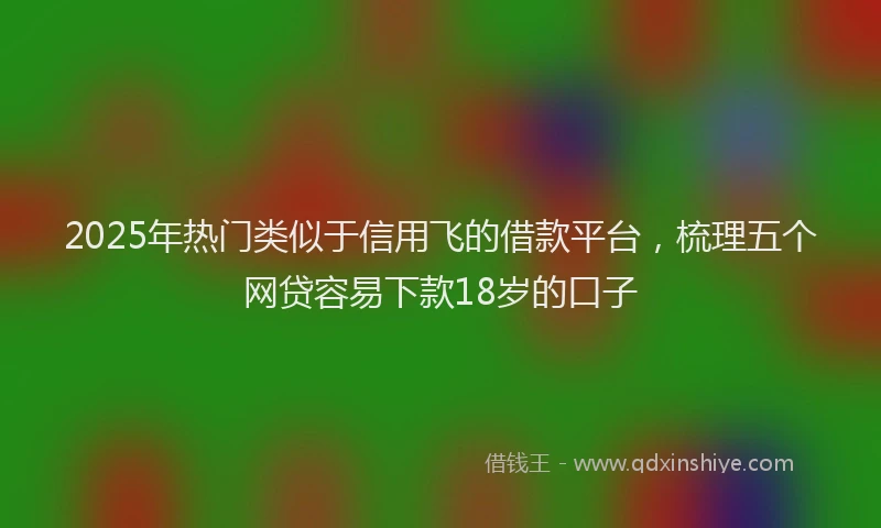 2025年热门类似于信用飞的借款平台，梳理五个网贷容易下款18岁的口子