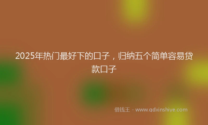 2025年热门最好下的口子，归纳五个简单容易贷款口子