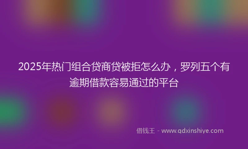 2025年热门组合贷商贷被拒怎么办，罗列五个有逾期借款容易通过的平台