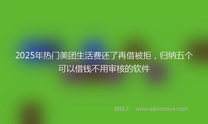 2025年热门美团生活费还了再借被拒,归纳五个可以借钱不用审核的软件