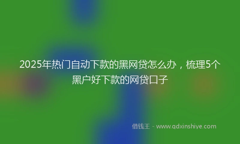 2025年热门自动下款的黑网贷怎么办，梳理5个黑户好下款的网贷口子