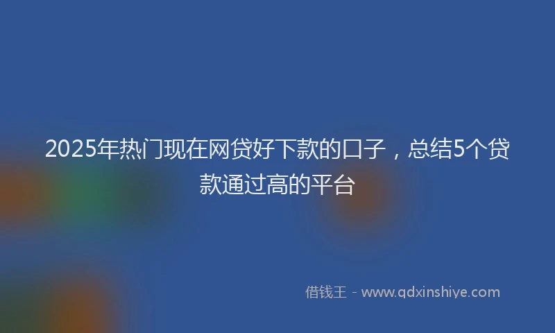 2025年热门现在网贷好下款的口子，总结5个贷款通过高的平台