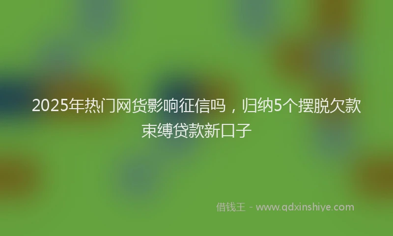 2025年热门网货影响征信吗，归纳5个摆脱欠款束缚贷款新口子