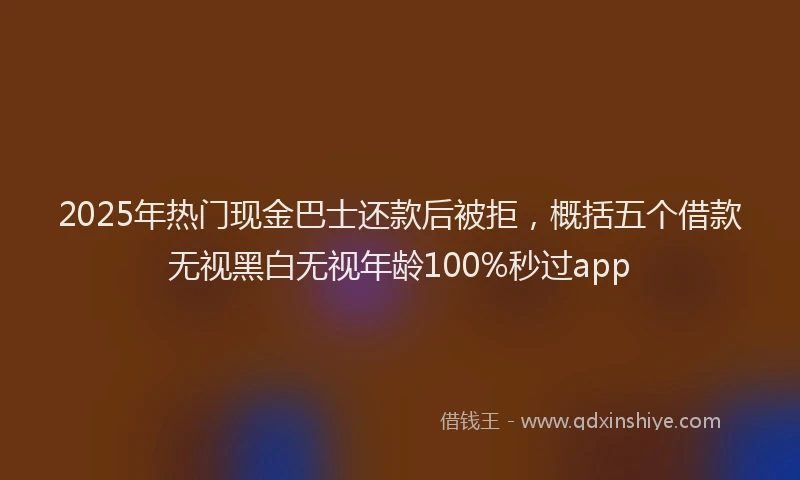 2025年热门现金巴士还款后被拒，概括五个借款无视黑白无视年龄100%秒过app