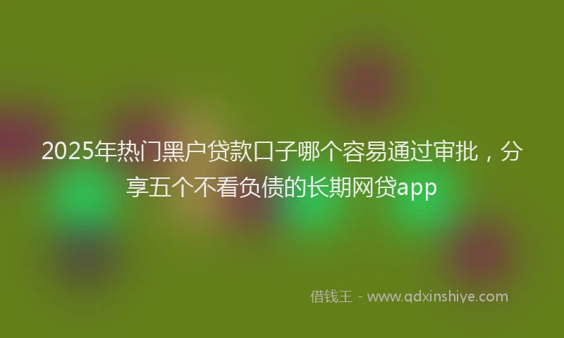 2025年热门黑户贷款口子哪个容易通过审批，分享五个不看负债的长期网贷app