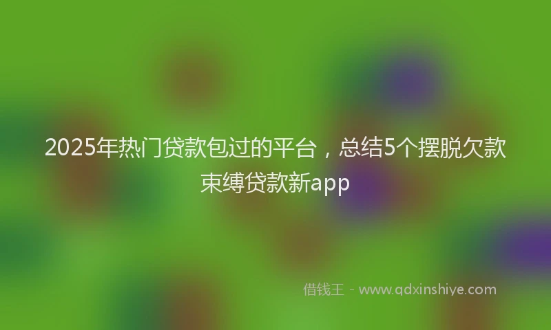 2025年热门贷款包过的平台，总结5个摆脱欠款束缚贷款新app