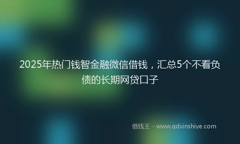 2025年热门钱智金融微信借钱，汇总5个不看负债的长期网贷口子