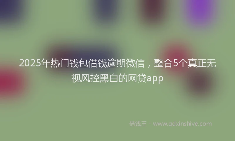 2025年热门钱包借钱逾期微信，整合5个真正无视风控黑白的网贷app