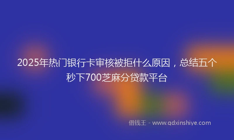 2025年热门银行卡审核被拒什么原因，总结五个秒下700芝麻分贷款平台