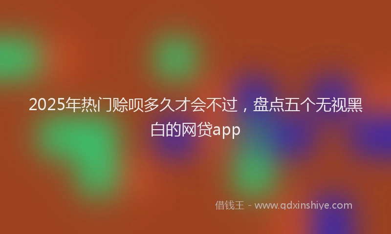 2025年热门赊呗多久才会不过，盘点五个无视黑白的网贷app