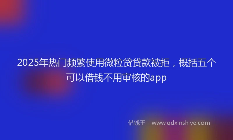 2025年热门频繁使用微粒贷贷款被拒，概括五个可以借钱不用审核的app