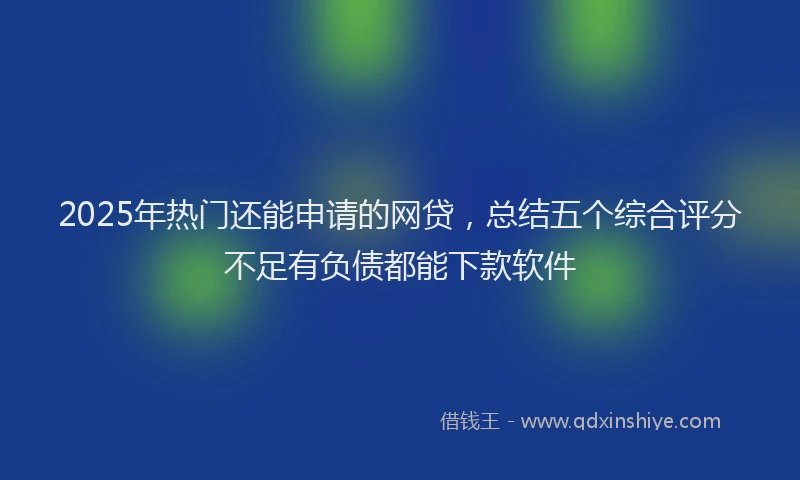 2025年热门还能申请的网贷，总结五个综合评分不足有负债都能下款软件