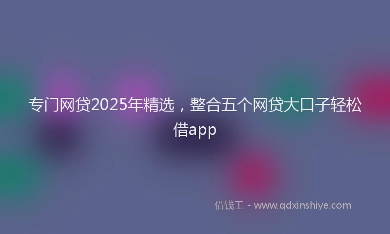 专门网贷2025年精选，整合五个网贷大口子轻松借app