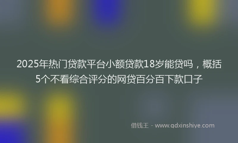 2025年热门贷款平台小额贷款18岁能贷吗，概括5个不看综合评分的网贷百分百下款口子