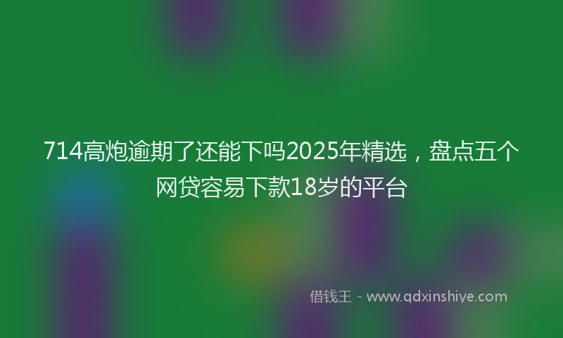 714高炮逾期了还能下吗2025年精选，盘点五个网贷容易下款18岁的平台
