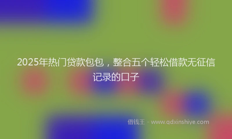 2025年热门贷款包包，整合五个轻松借款无征信记录的口子
