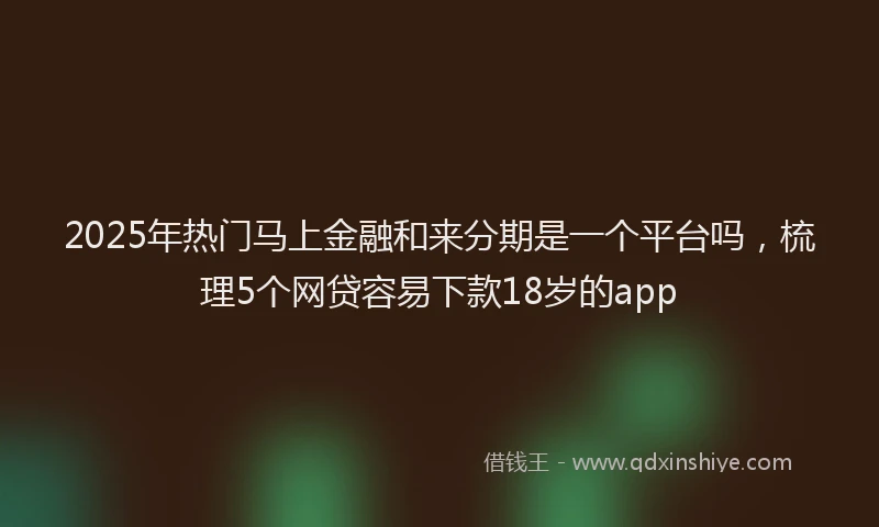 2025年热门马上金融和来分期是一个平台吗，梳理5个网贷容易下款18岁的app