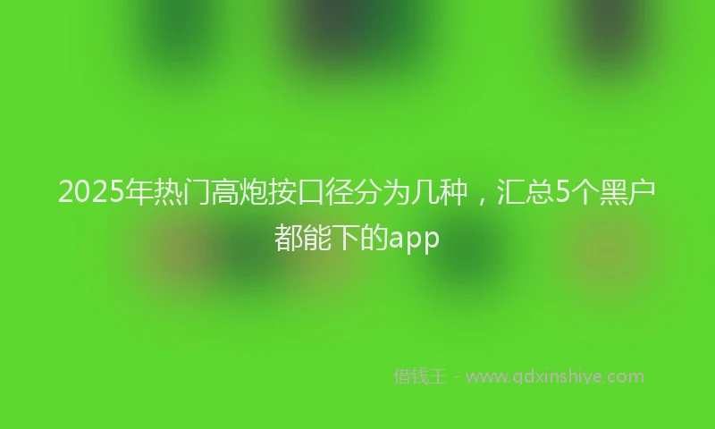 2025年热门高炮按口径分为几种，汇总5个黑户都能下的app