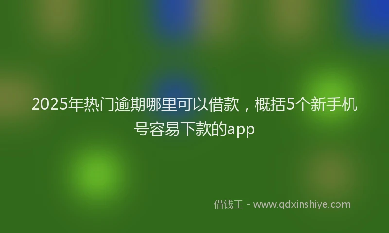 2025年热门逾期哪里可以借款，概括5个新手机号容易下款的app