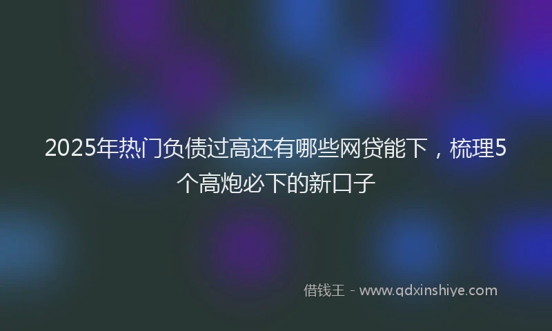 2025年热门负债过高还有哪些网贷能下，梳理5个高炮必下的新口子