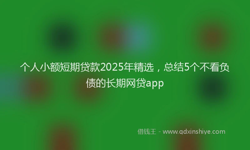 个人小额短期贷款2025年精选，总结5个不看负债的长期网贷app