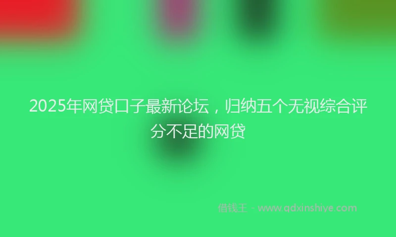 2025年网贷口子最新论坛，归纳五个无视综合评分不足的网贷