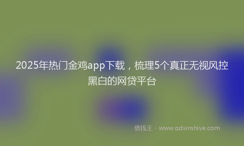 2025年热门金鸡app下载，梳理5个真正无视风控黑白的网贷平台