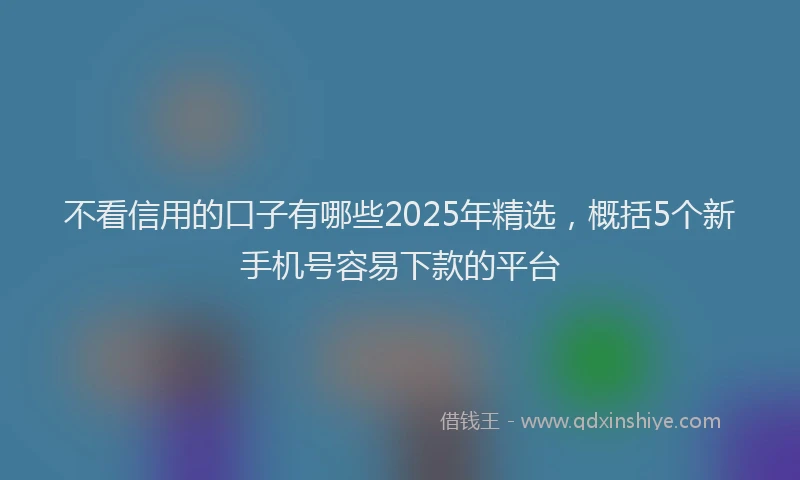 不看信用的口子有哪些2025年精选，概括5个新手机号容易下款的平台