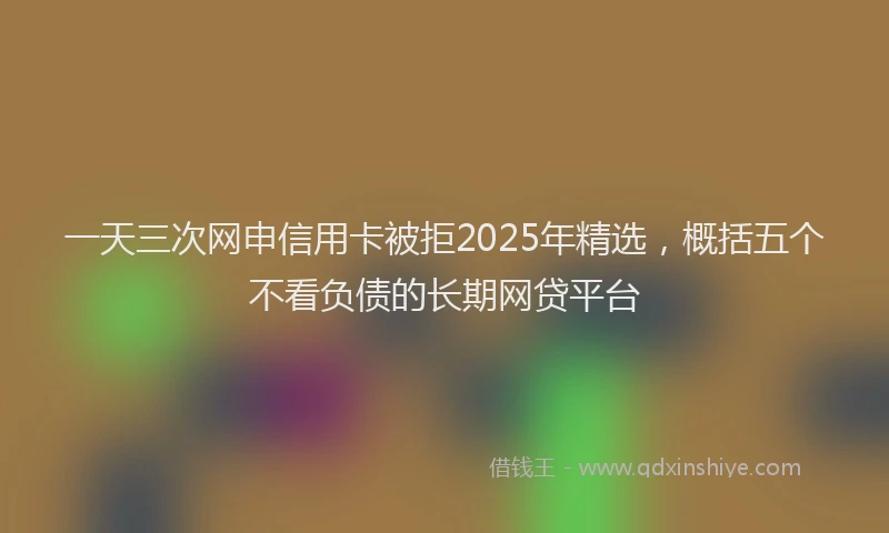 一天三次网申信用卡被拒2025年精选，概括五个不看负债的长期网贷平台