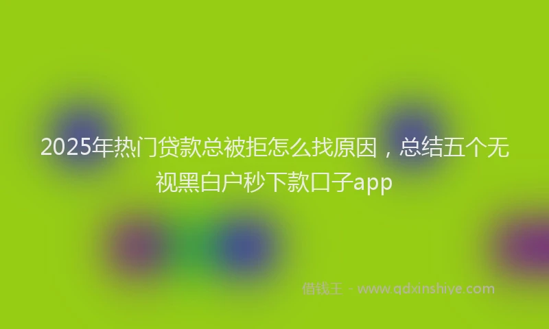 2025年热门贷款总被拒怎么找原因，总结五个无视黑白户秒下款口子app
