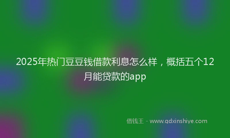 2025年热门豆豆钱借款利息怎么样，概括五个12月能贷款的app