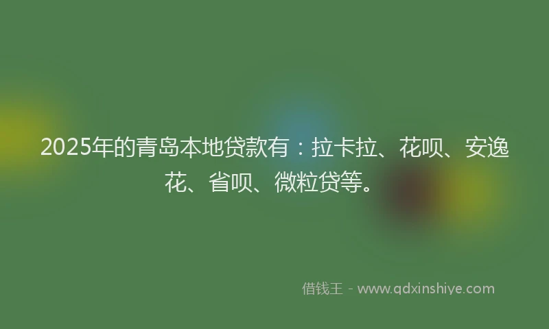 2025年的青岛本地贷款有：拉卡拉、花呗、安逸花、省呗、微粒贷等。
