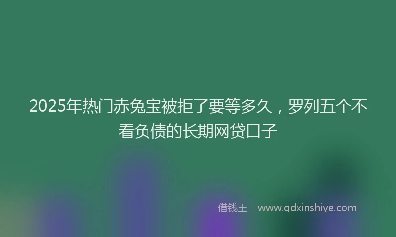 2025年热门赤兔宝被拒了要等多久，罗列五个不看负债的长期网贷口子