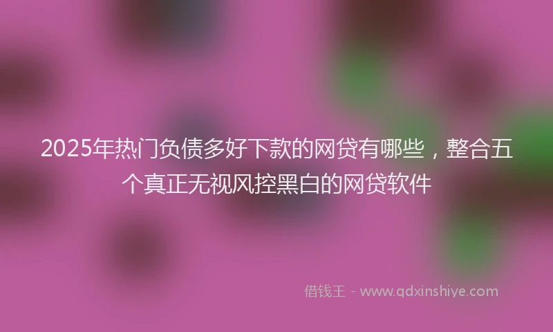 2025年热门负债多好下款的网贷有哪些，整合五个真正无视风控黑白的网贷软件