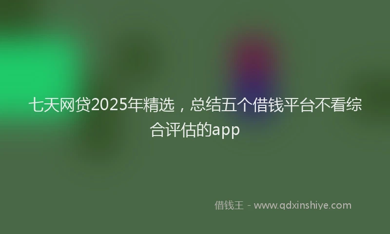 七天网贷2025年精选，总结五个借钱平台不看综合评估的app