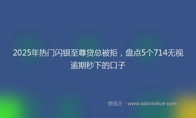 2025年热门闪银至尊贷总被拒，盘点5个714无视逾期秒下的口子