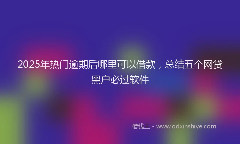 2025年热门逾期后哪里可以借款，总结五个网贷黑户必过软件