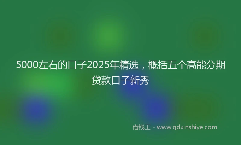 5000左右的口子2025年精选，概括五个高能分期贷款口子新秀