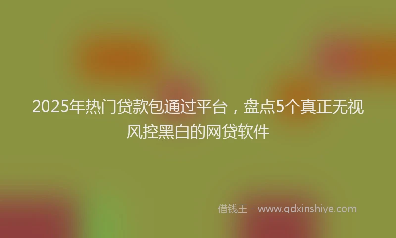 2025年热门贷款包通过平台，盘点5个真正无视风控黑白的网贷软件
