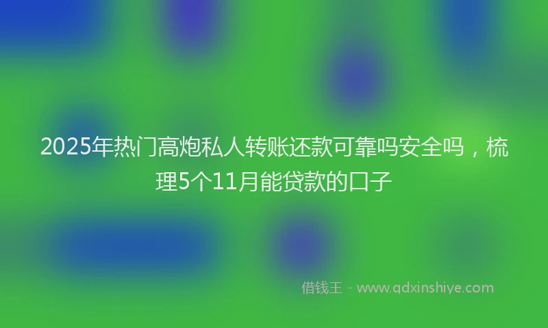 2025年热门高炮私人转账还款可靠吗安全吗，梳理5个11月能贷款的口子