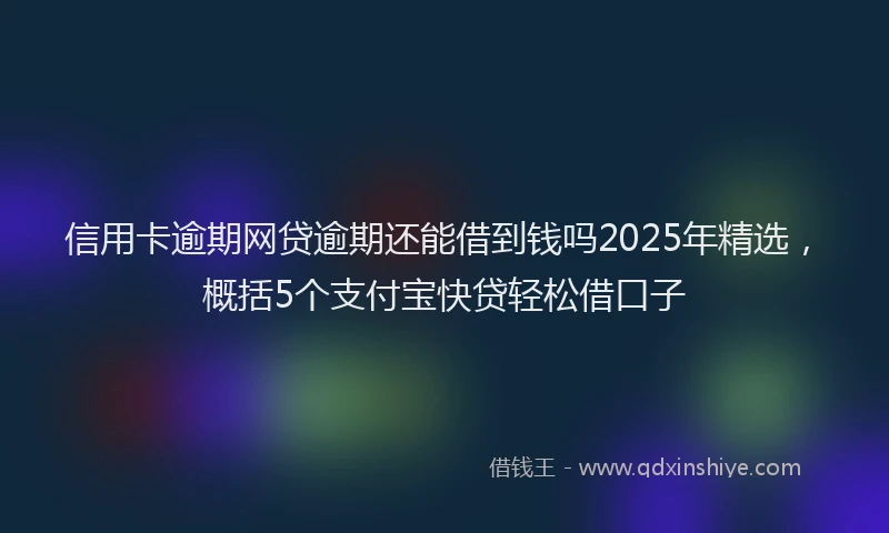 信用卡逾期网贷逾期还能借到钱吗2025年精选，概括5个支付宝快贷轻松借口子